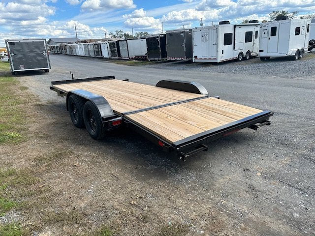 Premier 7 x 18 Wood Deck 7k Open Car Trailer – Slide Out Ramps image 3