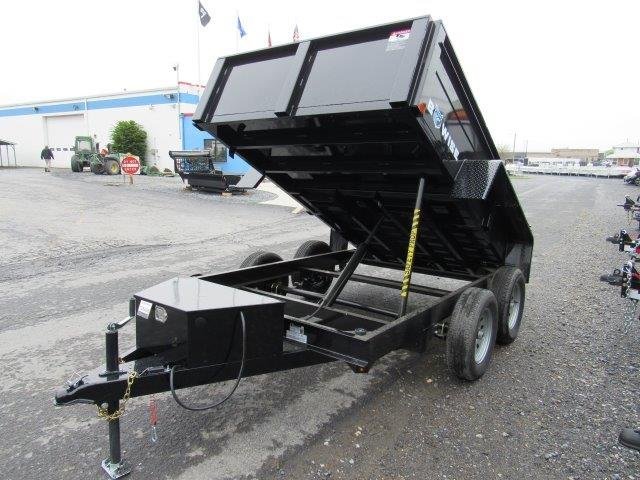 BWise 6 x 10 Low Profile Dump Trailer – Combo Gate &amp; Ladder Ramps image 1