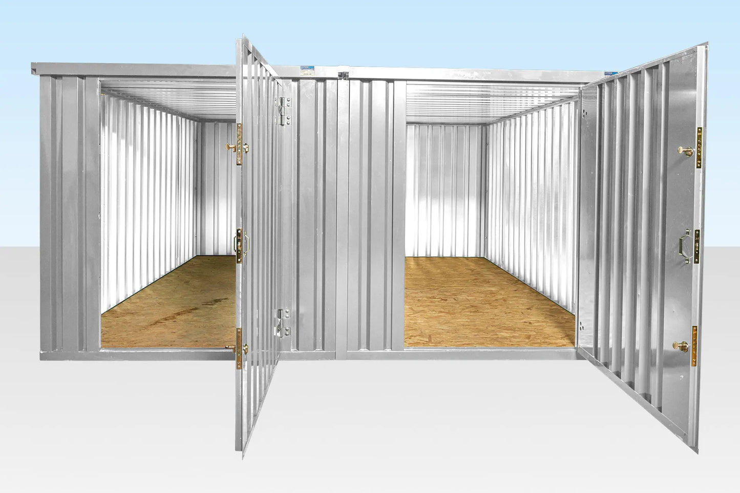 4M X 4.2M Side Linked Flat Pack Container Bundle (Galvanised) image 1