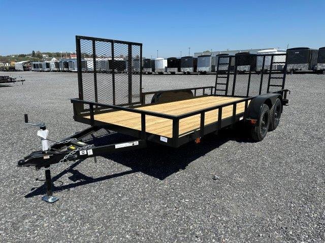 Carry-On 7 x 16 Landscape Utility Trailer – Side ATV Ramp image 0