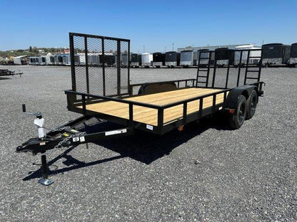 Carry-On 7 x 16 Landscape Utility Trailer – Side ATV Ramp image 0
