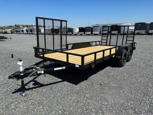Carry-On 7 x 16 Landscape Utility Trailer – Side ATV Ramp image 0