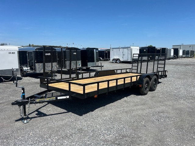 Carry-On 7 x 20 Landscape Utility Trailer – Side Ramp Gate image 2