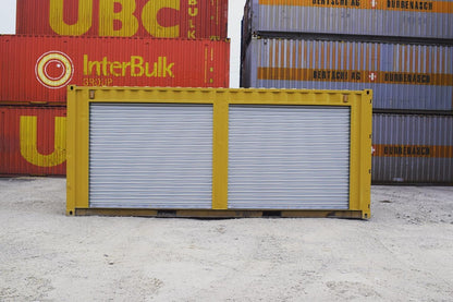 Yellow 20ft Used Container – Dual Side Roll-Up Doors image 3