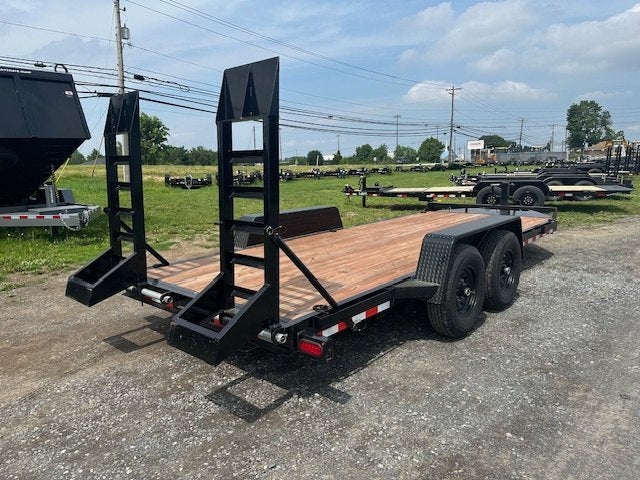 2024 BWise 7 x 18 Equipment Trailer – Heavy Duty Ladder Ramps image 2