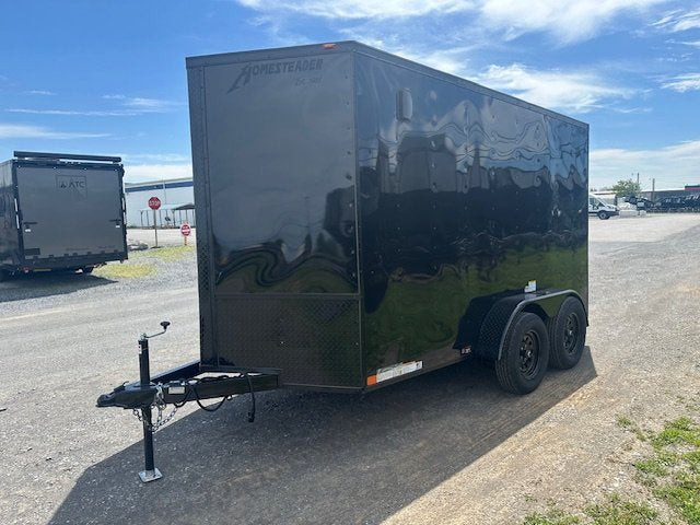 Homesteader 6 x 12 V-Nose Enclosed Cargo Trailer – Black Trim image 3
