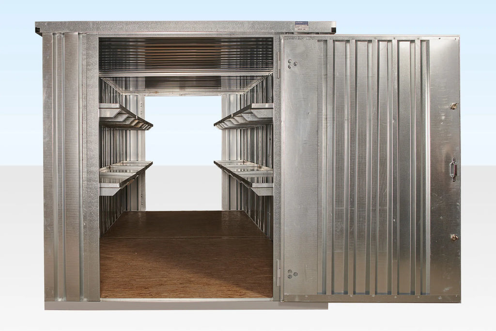 6M X 2.1M End Linked Flat Packed Container Bundle (Galvanised) image 0