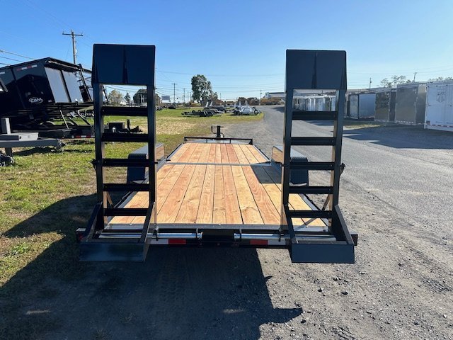 BWise 7 x 22 Heavy Duty Equipment Trailer – Ladder Ramps image 2