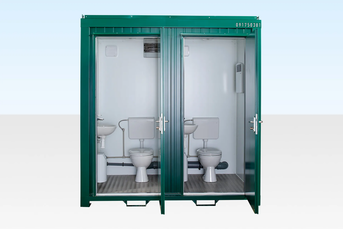 1+1 Double Mains Toilet 8Ft x 5Ft (Green) image 0