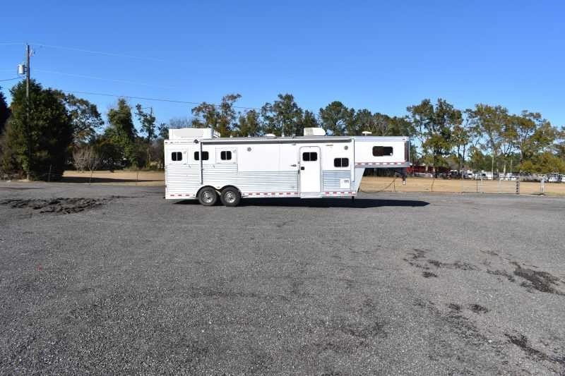 2006 Exiss 7407LQ 4 Horse Trailer with 7′ Short Wall image 0