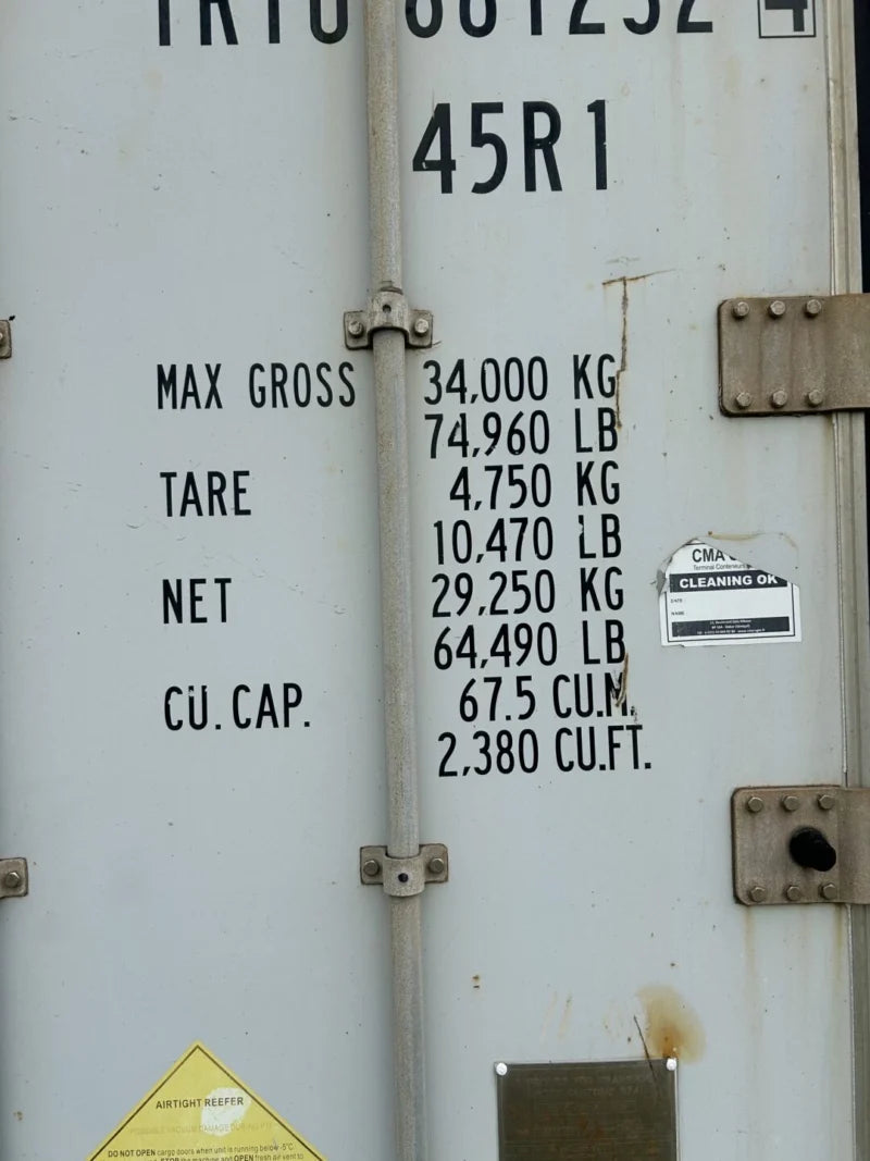 2009 40′ High Cube Refrigerated Storage Container – CCR18757 image 1