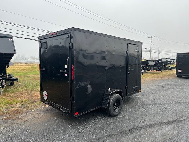 Homesteader 6 x 12 V-Nose Enclosed Trailer – Black Trim image 1