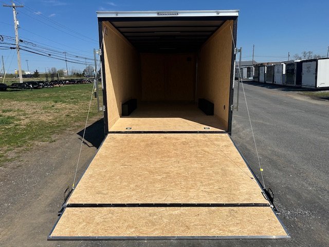 Covered Wagon 8.5 x 20 V-Nose Enclosed Car Trailer – 6″ Added Height image 1