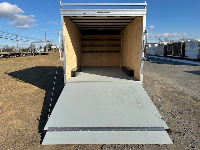 Car Mate 8.5 x 16 Enclosed Contractor Trailer – Ramp Door image 1