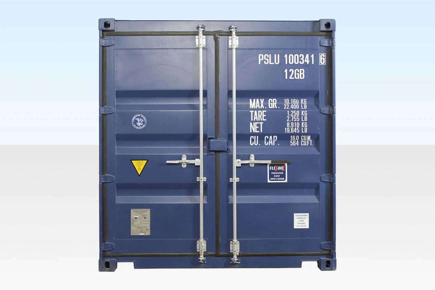 10Ft X 8Ft Shipping Container (One trip) – Blue image 1