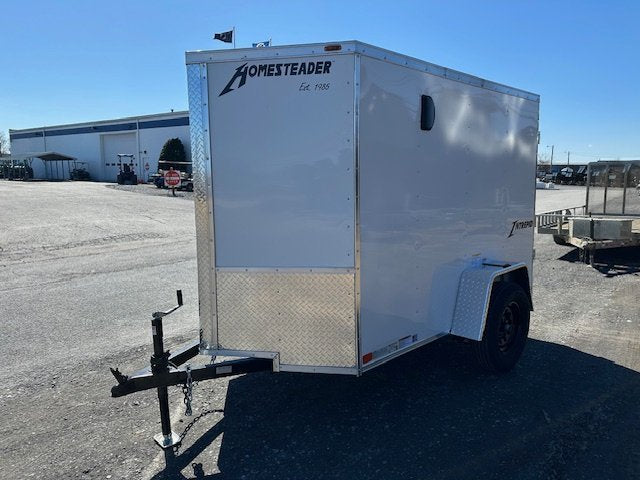 Homesteader 5 x 8 Enclosed V-Nose Cargo Trailer – Barn Doors image 2