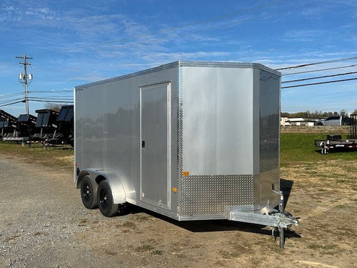 Cargo Pro 7 x 14 V-Nose Aluminum Cargo Trailer – Ramp Door image 0