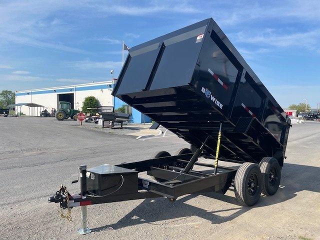 BWise 7 x 12 High Side Dump Trailer – Barn Doors image 1