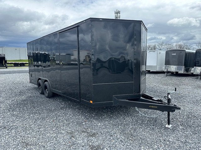 Covered Wagon 8.5 x 20 Enclosed Car Hauler – Blackout Package image 0