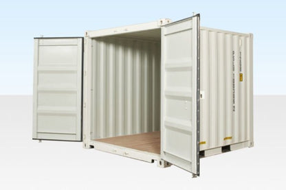 10Ft X 8Ft Shipping Container (One Trip) – White image 1