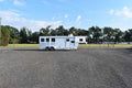 2015 Exiss 7308LQ 3 Horse Trailer with 8′ Short Wall image 0