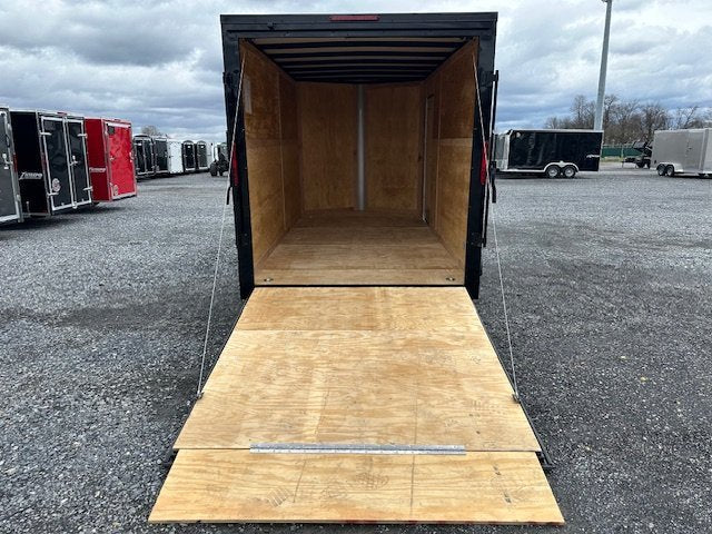Homesteader 7 x 14 Enclosed Cargo Trailer – Black Trim OHV image 1