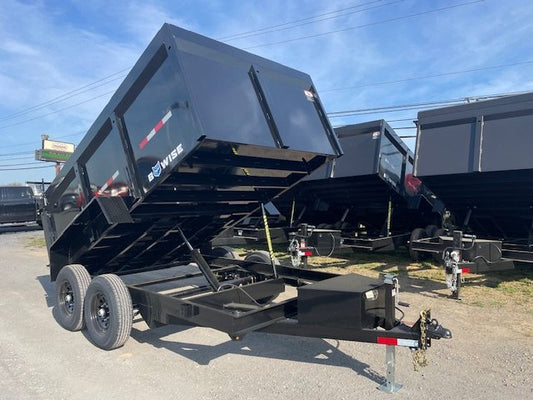 BWise 7 x 12 High Side Dump Trailer – Barn Doors image 0