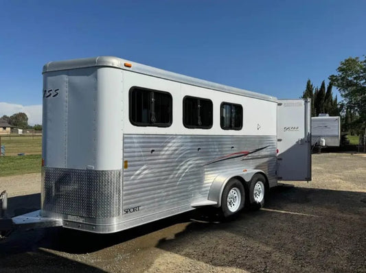 2008 Exiss Sport ES 30B 3 horse slant horse trailer image 0