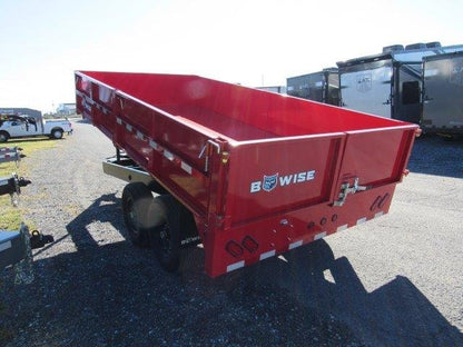BWise 7 x 14 Deckover Dump Trailer – Fold Down Sides image 3