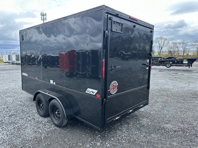 Homesteader 7 x 14 Enclosed Cargo Trailer – Black Trim OHV image 3
