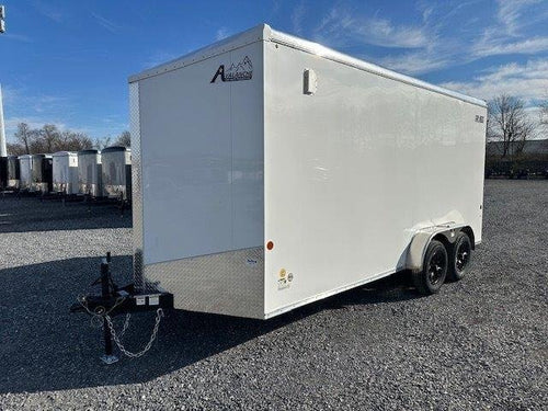 Car Mate 7 x 16 V-Nose Enclosed Cargo Trailer – Avalanche image 0