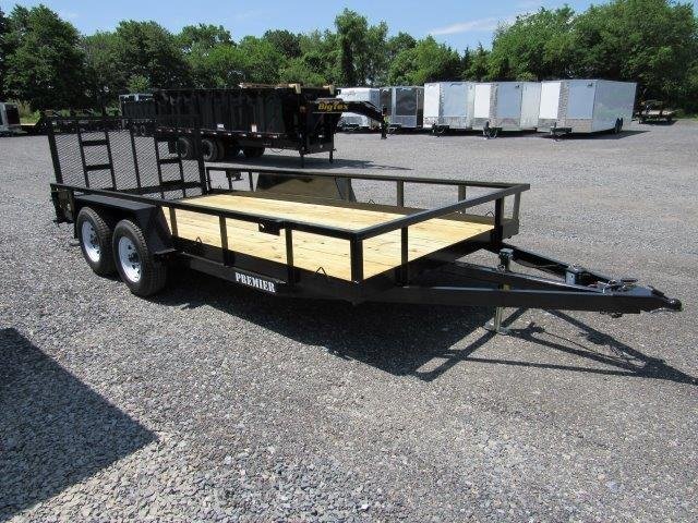 Premier 7 x 16 Landscape Utility Trailer – Rear Ramp Gate image 0