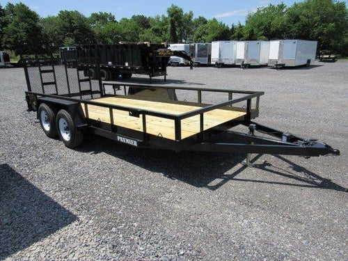 Premier 7 x 16 Landscape Utility Trailer – Rear Ramp Gate image 0