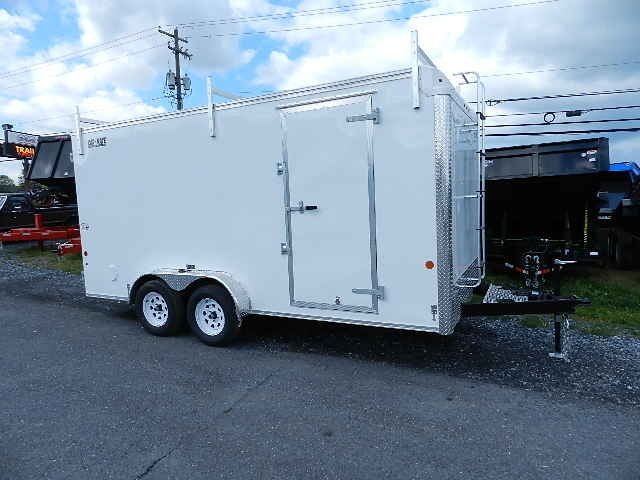 Car Mate 7 x 16 Enclosed Contractor Trailer – 6″ Added Height image 0