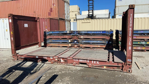 20Ft X 8Ft Used Flat Rack Shipping Containers image 0