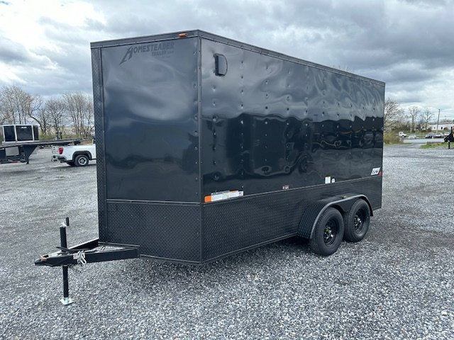 Homesteader 7 x 14 Enclosed Cargo Trailer – Black Trim OHV image 2
