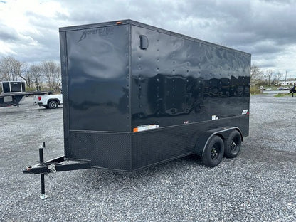 Homesteader 7 x 14 Enclosed Cargo Trailer – Black Trim OHV image 2
