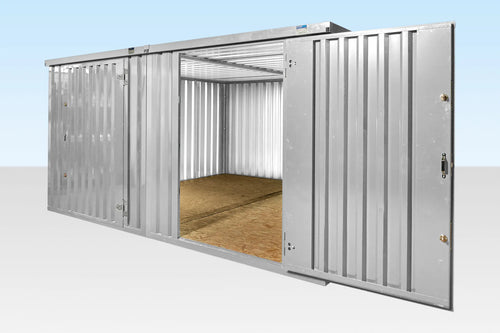4M X 4.2M Side Linked Flat Pack Container Bundle (Galvanised) image 0