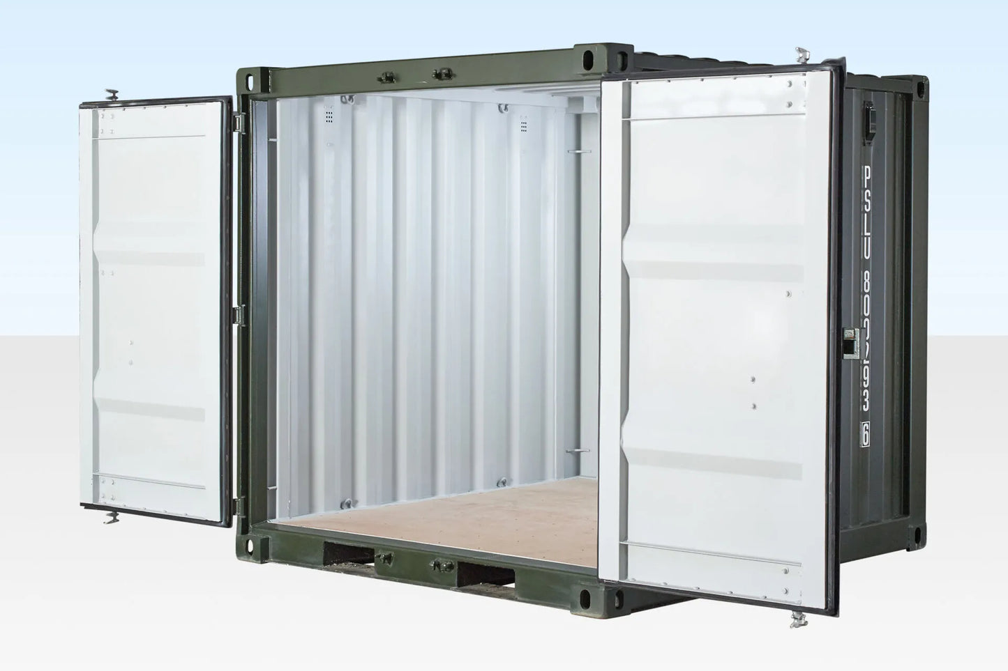 8Ft One Trip Shipping Container (Green) image 1