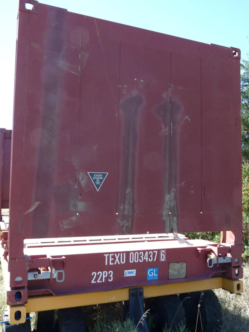 20′ Flat Rack Shipping Container – One Trip, For Equipment, Oversize Items image 2