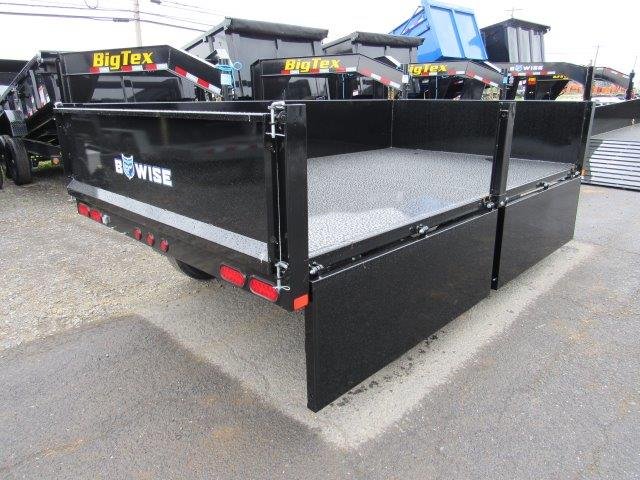 BWise 7 x 12 Deckover Dump Trailer – Fold Down Sides image 1