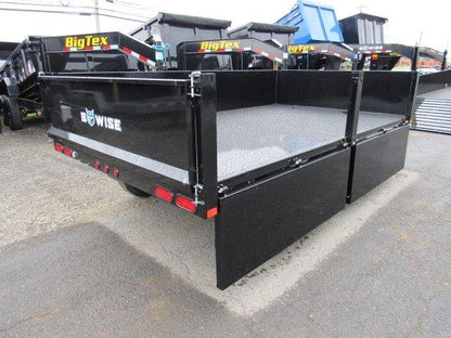 BWise 7 x 12 Deckover Dump Trailer – Fold Down Sides image 1