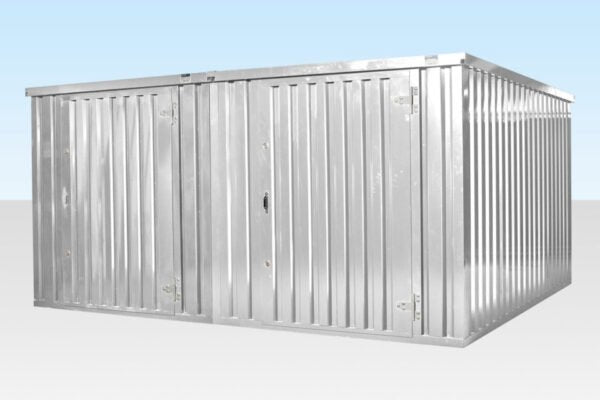 4M X 4.2M Side Linked Flat Pack Container Bundle (Galvanised) image 1