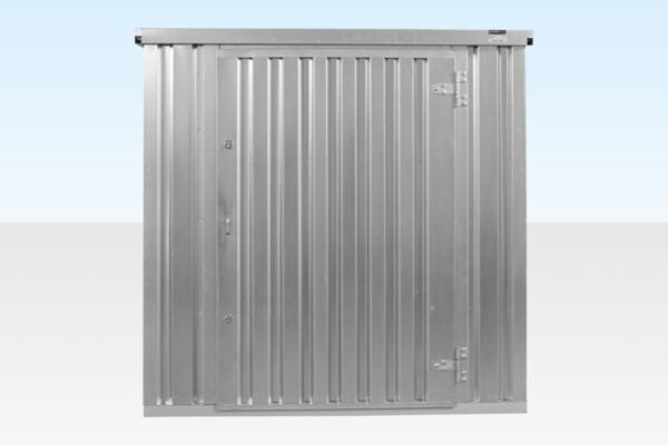 4M X 2.1M Flat Pack Container Store – Galvanised image 1