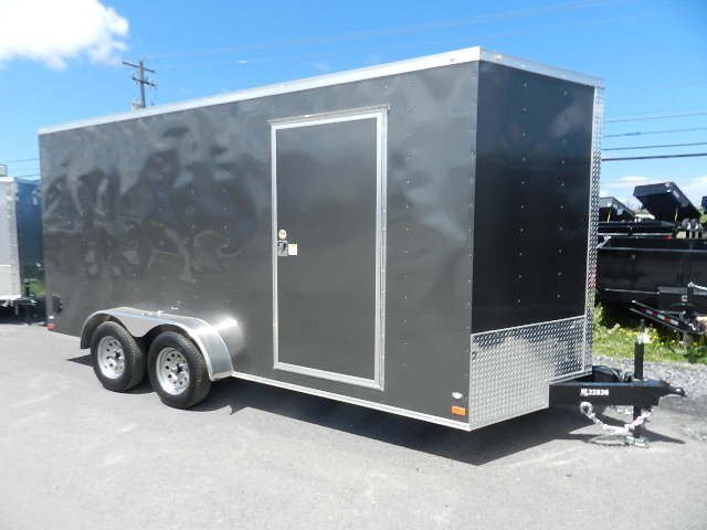 Covered Wagon 7’x16′ Enclosed Trailer — 12″ Added Height image 0