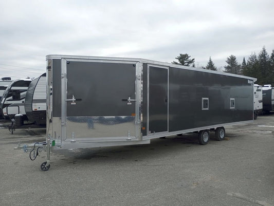 2024 Mission Trailers 101×24 Aluminum 4/5-Place Drive In/Out Deckover w/Galvanized Pkg, Canopy image 0