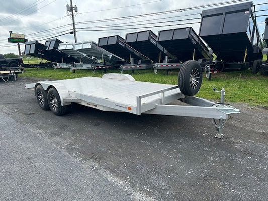 2024 Sport Haven 7×18 Aluminum Car Trailer – 6k Torsion Axles image 0