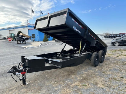 BWise 7 x 16 Low Profile Dump Trailer – Telescopic Cylinders image 1