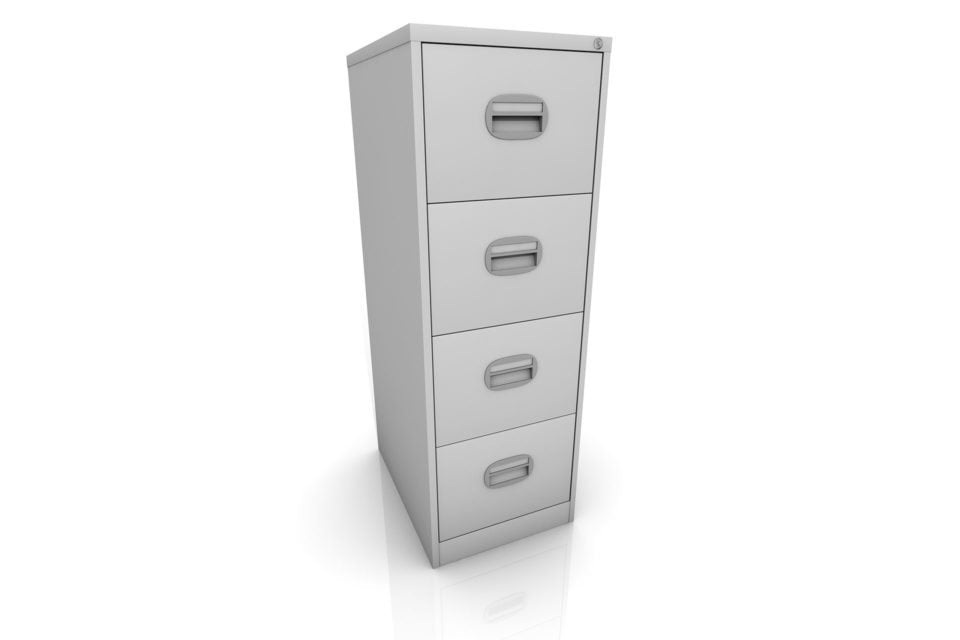 Site Office 4 Drawer Metal Filing Cabinet image 0