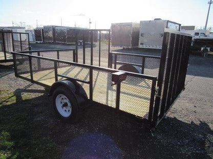 Premier 7 x 12 Landscape Utility Trailer – Mesh Sides &amp; ATV Ramp image 1